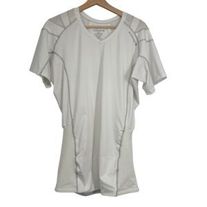 AlignMed Women's XXL White Posture Support Compression Shirt Made in USA